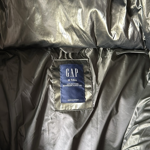Winter jacket Gap shiny deep green size M tall - Picture 2 of 5